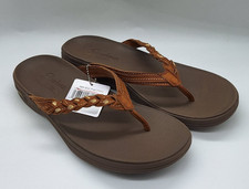 Skechers Women's Arch Fit Maui Beach Bound Flip Flop Thong Braided Sandals sz 8