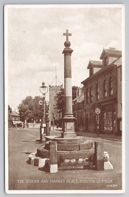 Poulton-le-Fylde, The Stocks and Market Place, Lancashire Topography PC