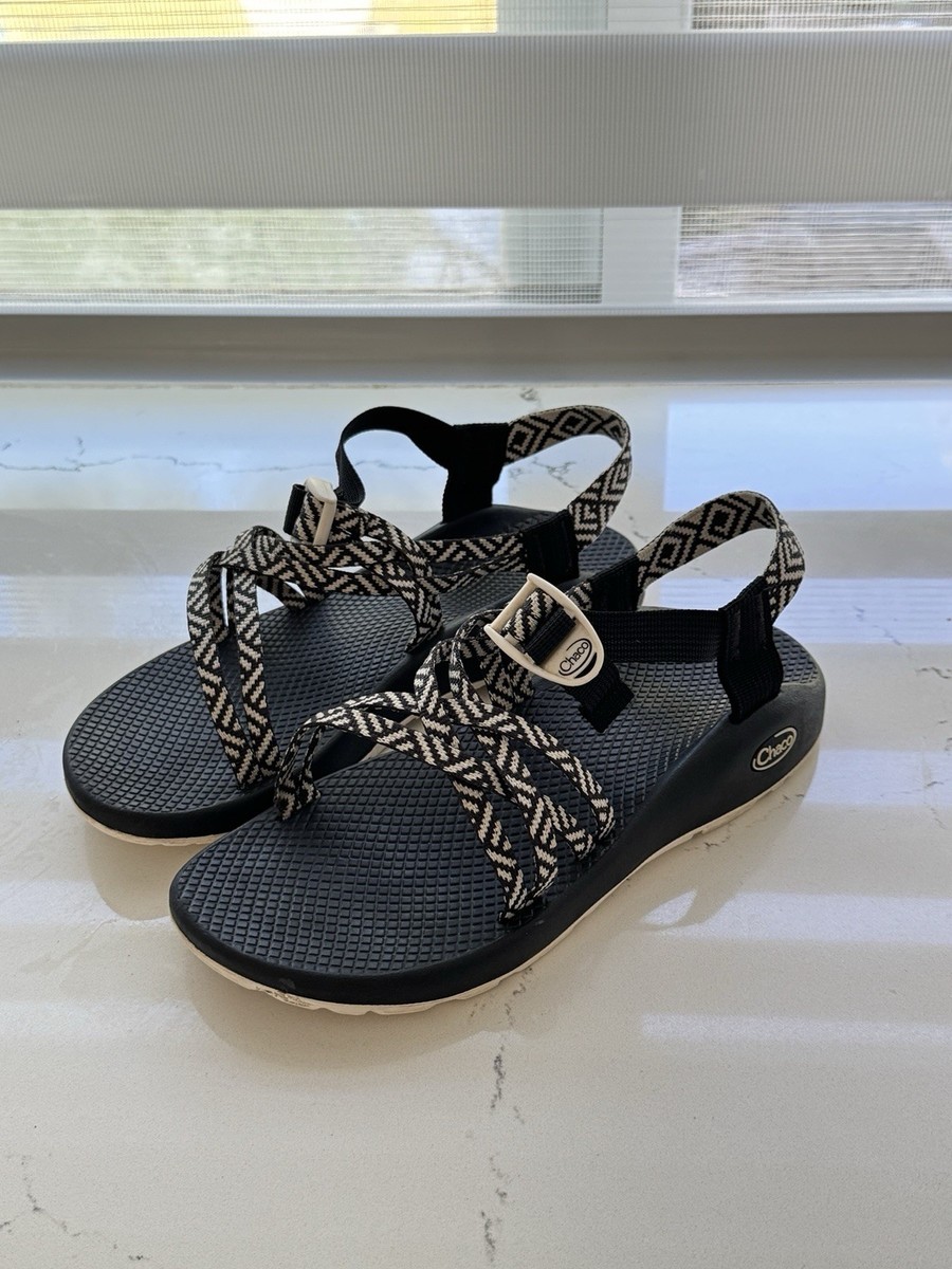 Chaco Hiking Sandals Zx1 Origami Women Size 9 Black & White
