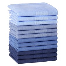 Handkerchiefs for Men, Soft Cotton Men  s Handkerchiefs, Blue Stripe Hankies f...