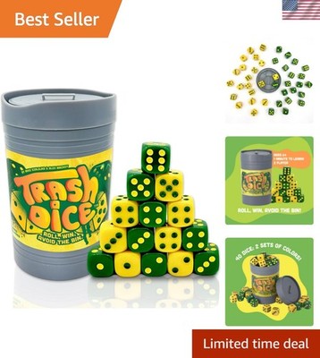 Trash Dice Fast-Paced Family Dice Game | Exciting 2-Player Board and Dice Gam...