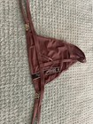 Victoria Secret Panties Vintage Size L Satin V String Brownish  NWOT — photo 2