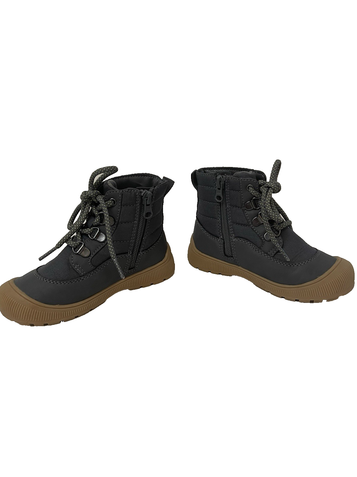 SAOLA Stivali da neve Cat & Jack taglia 9 giovani grigi trapuntati zip media suola gomma bambini