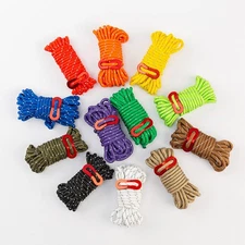 Reflective Adjustable Tent Rope, 4m 4mm Windproof Guyline for Camping