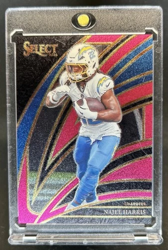 2025 Panini Select Najee Harris Club Level Pink Glitter Prizm #/15 Chargers