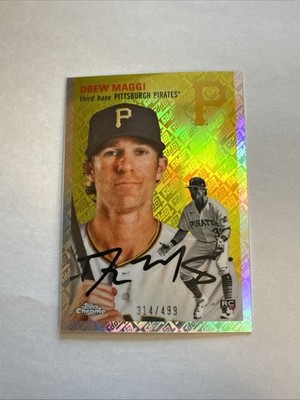 2023 Topps Chrome Platinum Anniversary #336 Drew Maggi RC Rookie /499 Pirates R