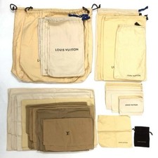 Louis Vuitton Dust Bag Storage Bag Flap Style cloth set of 35 Drawstring Auth