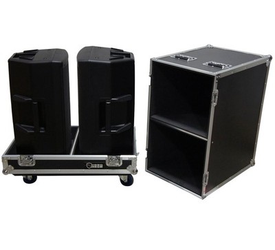 Harmony Cases HC2EON15C Pro DJ Rolling Road Case for (2) JBL EON615 Speakers