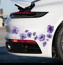 Purple Flowers Set for Car Decal Waterproof V...