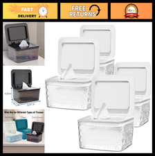 4 Pack Wipe Dispenser Holder Case - Seal-Designed, Dust-Proof, Non-Slip for Fres