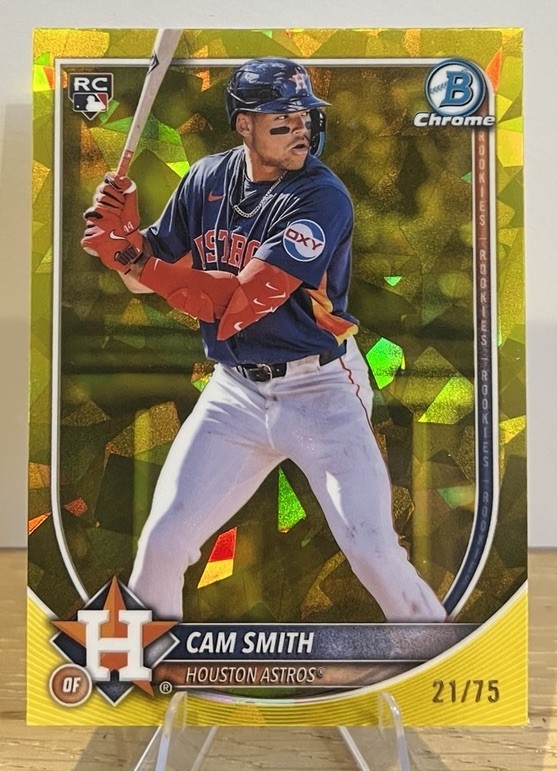 2025 Bowman Chrome Sapphire - Cam Smith #77 Yellow /75 (RC)