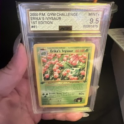 2000 POKEMON GYM CHALLENGE 1ST ED #41 ERIKA'S IVYSAUR Graded AGS