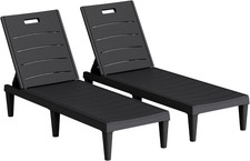 Patio Chaise Lounge Chairs Set of 2 Outdoor Lightweight Lounge Chairs