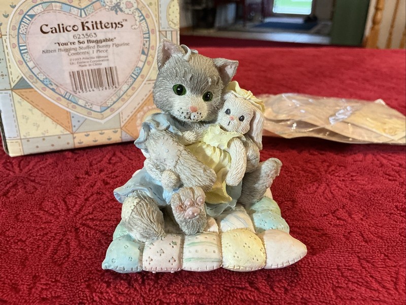 VINTAGE Calico Kittens Enesco “You’re So Huggable” No. 623563