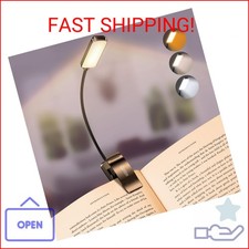 Gritin 9 LED Rechargeable Book Light for Reading in Bed - Eye Caring 3 Color Tem