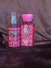 Bath Body Works Perfect In Pink Travel Size Body Mist and Body Wash