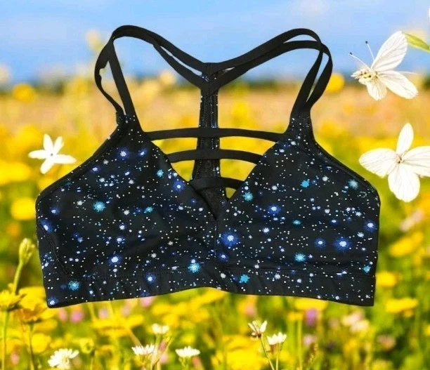 Victoria Sport By VS Galaxy Panel de Malla Sin Forro Espalda Corredora ¡Sujetador Deportivo con Tiras! XS Foto 3 de 4