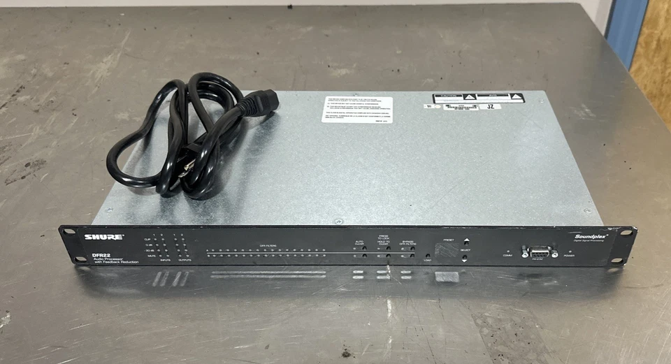 Procesador de supresión de retroalimentación Shure DFR22 - negro CON CABLE DE ALIMENTACIÓN Foto 4 de 4