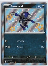 POKEMON TCG PAWNIARD PALDEAN FATES 185/091 HOLO SHINY RARE NM