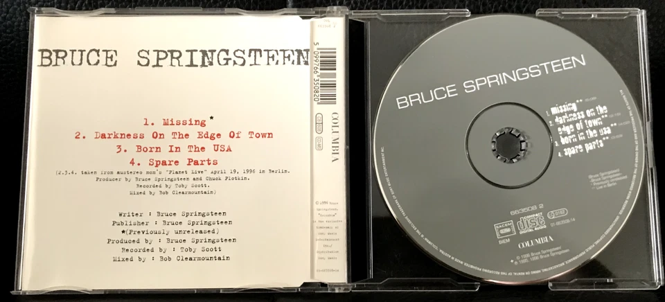BRUCE SPRINGSTEEN  Missing 1996 Austria COLUMBIA IMPORT NEW Single 4 TRACK CD - Image 2 of 4