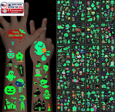 Luminous Halloween Temporary Tattoos for Kids, 360Pcs Halloween Cosplay