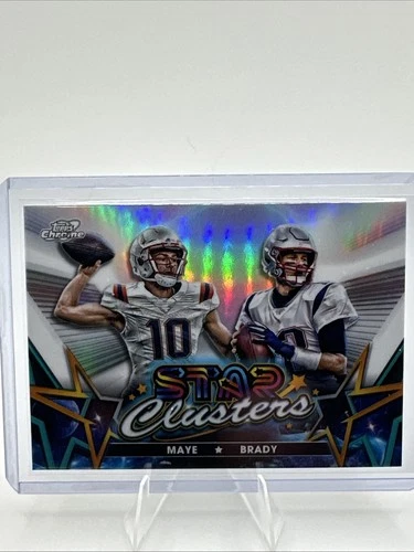 2024 Topps Cosmic Chrome - Star Clusters Tom Brady, Drake Maye #SCL-14 (RC)