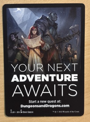 MTG Dungeons And Dragons RARE PROMO Card 2022, Construct Token Artifact Creature