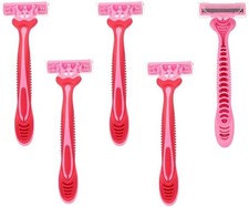 Triple Blade Disposable Razors with Lubricating Strip, Individually Wrapped,