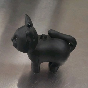 Black Cat / Kitten Animal Figure keychain Black Color light up eyes and meowing 