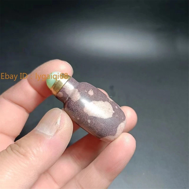 G2奇石鼻烟壶 天然材质 纯手工雕刻 把玩 收藏 - Image 3 of 4