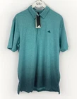 Adidas Go-To Rise Print Polo Shirt Men's Golf Size Large Pure Teal/32919