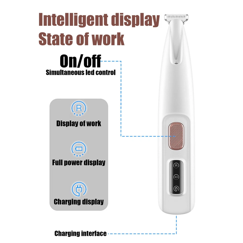 Cortapelos eléctricos inalámbricos de bajo ruido para mascotas con patas de perro para gatos y perros Foto 3 de 4