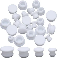 GORGECRAFT 32PCS 4 Sizes White Silicone Stoppers for Salt and Pepper Shakers