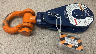CROSBY 109126 SNATCH BLOCK PULLEY W/SHACKLE, 16,000 LB WLL, 48FP97