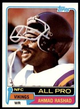 1981 Topps. Ahmad Rashad . Minnesota Vikings #140