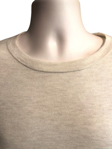 Mens Lincs DC & Co. 100% cashmere Sweater Size Large L Beige Reversible Pullover - Picture 4 of 7