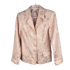Vintage floral pale pink blazer size 8 Tomorrow made in Australia suit jacket