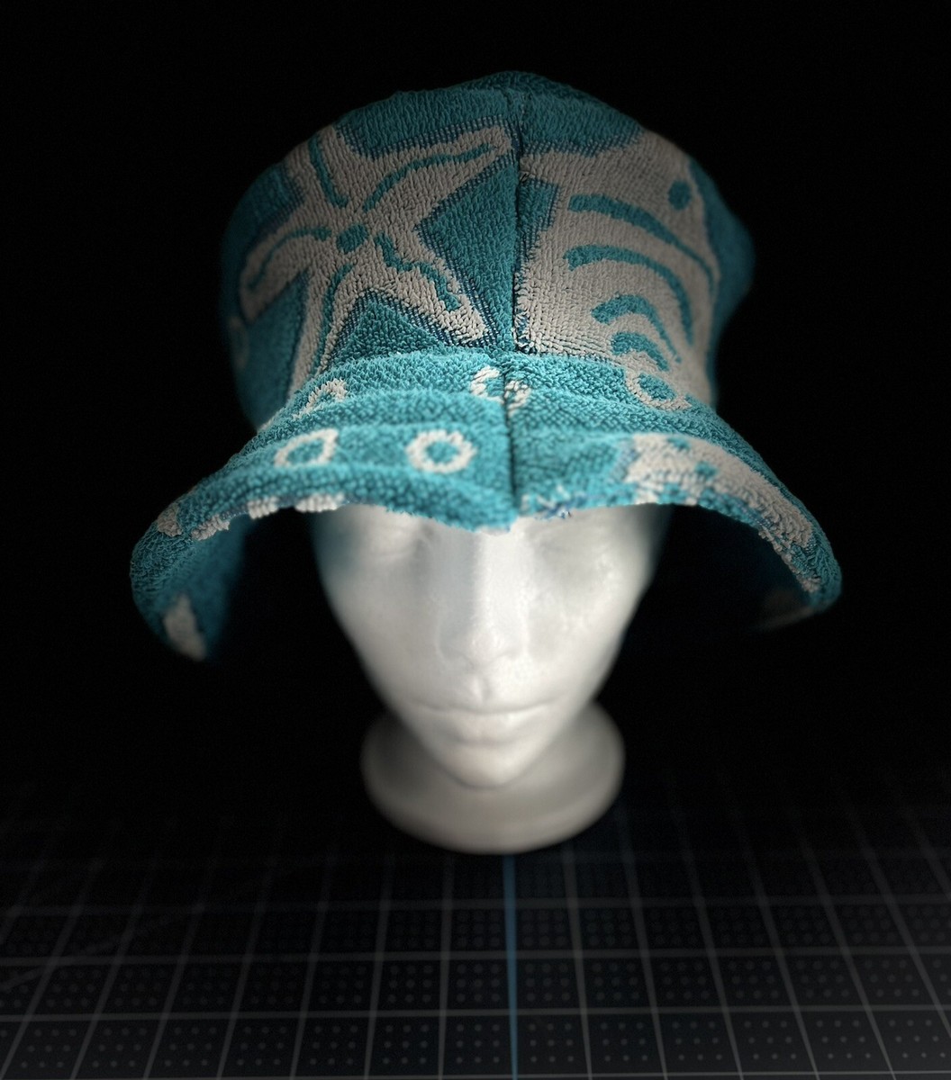 Bucket Hat Upcycled Repurposed Blue Beach Towel Handmade  display picture 1