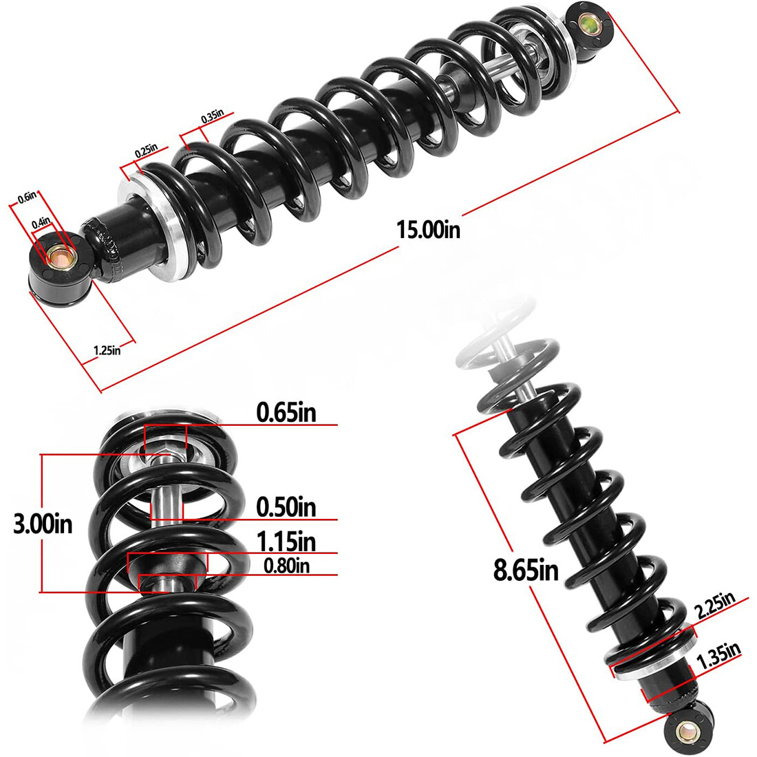 Front Suspension Shock Absorber AM130448 for John Deere 4X2 6X4 TH TS TX Gator