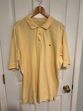 Cutter Buck Yellow Polo With Notre Dame Fighting Irish Mascot- Size XL