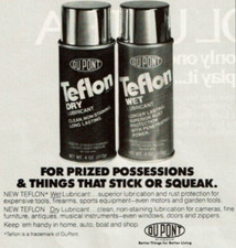 1982 Vintage Print Ad Du Pont Teflon Dry Wet Lubricant For Prized Possessions &