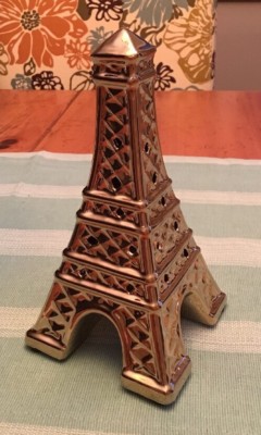 NEW Eiffel Tower Sachet Fragrance Diffuser Metallic Bronze Gold Ceramic by GC