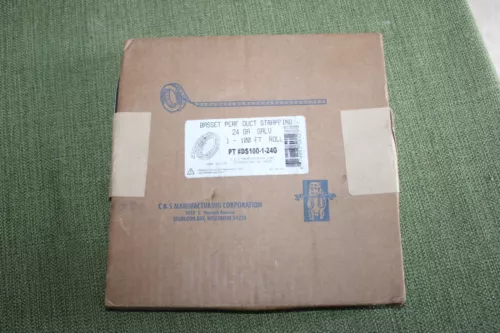 C&S Manufacturing DS100-1-24G Basset Perf Duct Strapping, 24 GA. Galv, 100' Roll