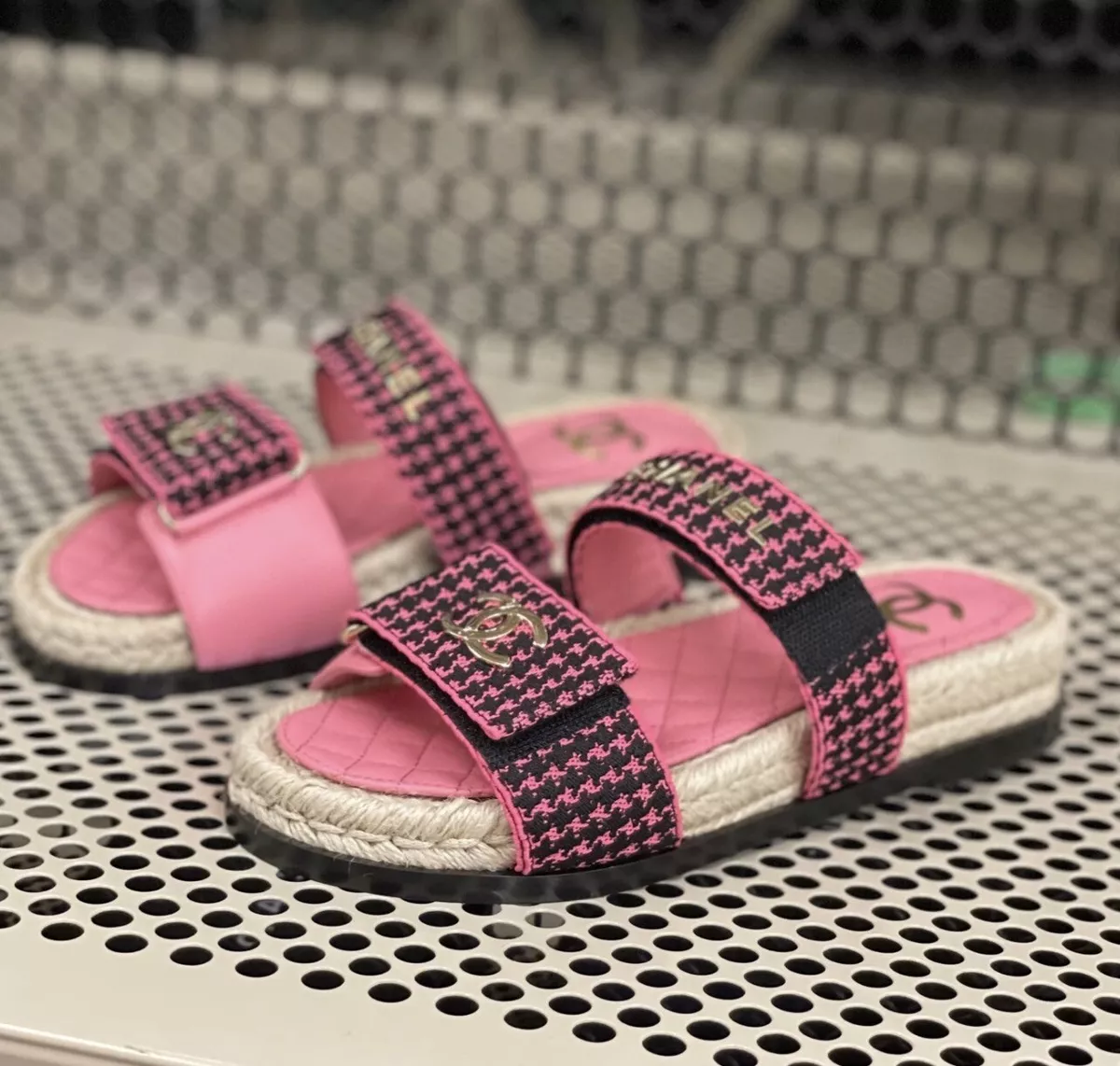 Chanel Dad Sandal Mule slides with adjustbale straps 37 eBay