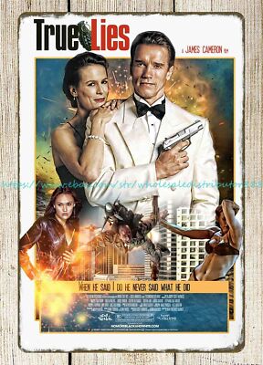 Arnold Schwarzenegger True Lies 1994 movie Poster metal tin sign pop art prints