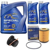 MotoröL Set Mannol 10W-30 7 Liter + ÖLfilter + Schraube FüR Audi A6 Avant 3.2