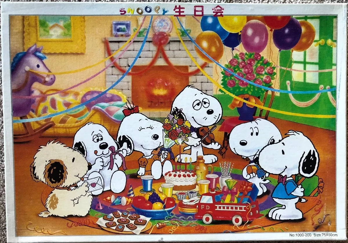 Peanuts Snoopy Jigsaw Puzzle 1000 Pcs Birthday Party 50 x 75cm Illum Rare eBay