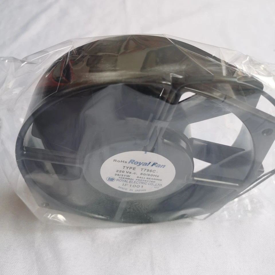 VENTILADOR ORIGINAL ROYAL T-796C 220/240V 27/24W 0.VENTILADOR TODO METAL 0.18A/0.16A 15x17cm Foto 4 de 4