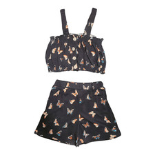 Girls' Butterfly Print Crop Top  Shorts Set Sizes 7 to 12/14 