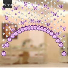 30 Strings Glass Bead Curtain Crystal Butterfly Living Room Doorway Curtains